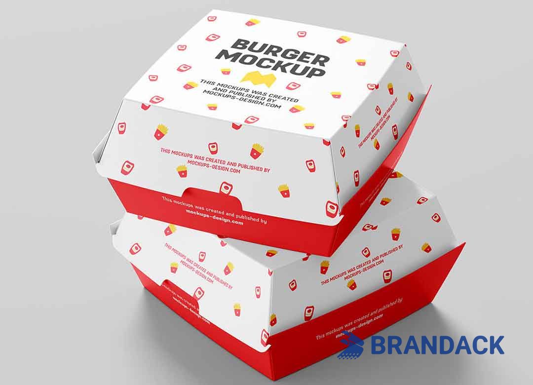 Custom Printed Burger Boxes - Hamburger Box Packaging Supplies