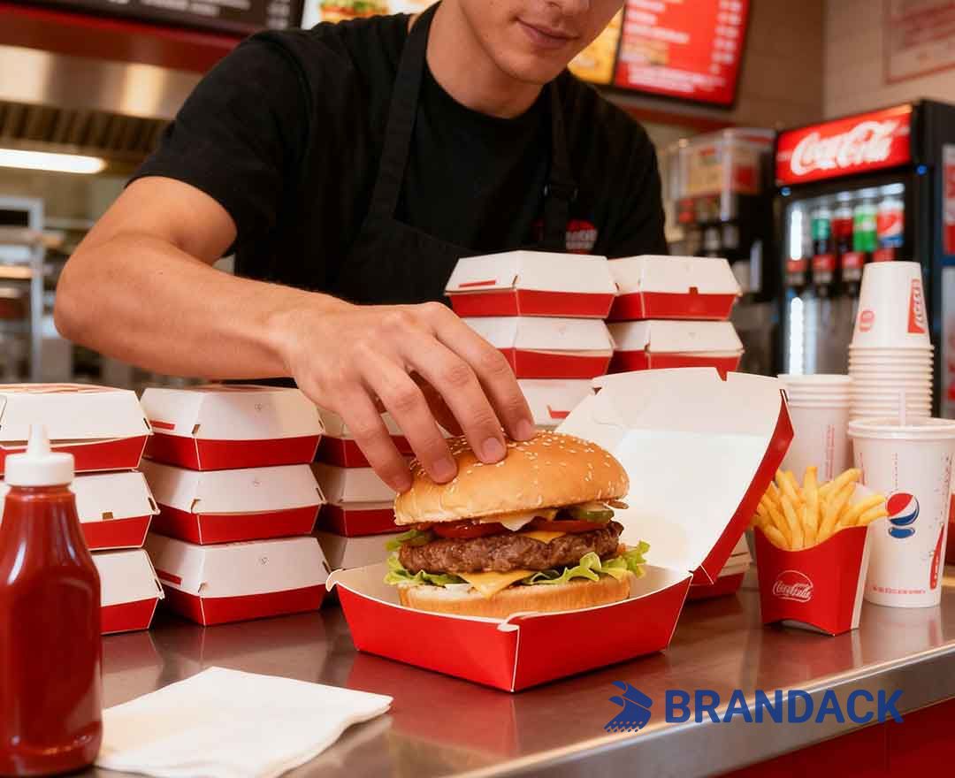 Custom Printed Burger Boxes - Hamburger Box Packaging Supplies