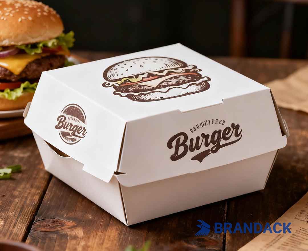 Custom Printed Burger Boxes - Hamburger Box Packaging Supplies
