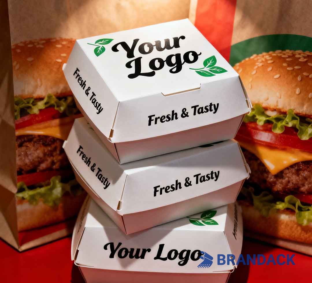 Custom Printed Burger Boxes - Hamburger Box Packaging Supplies