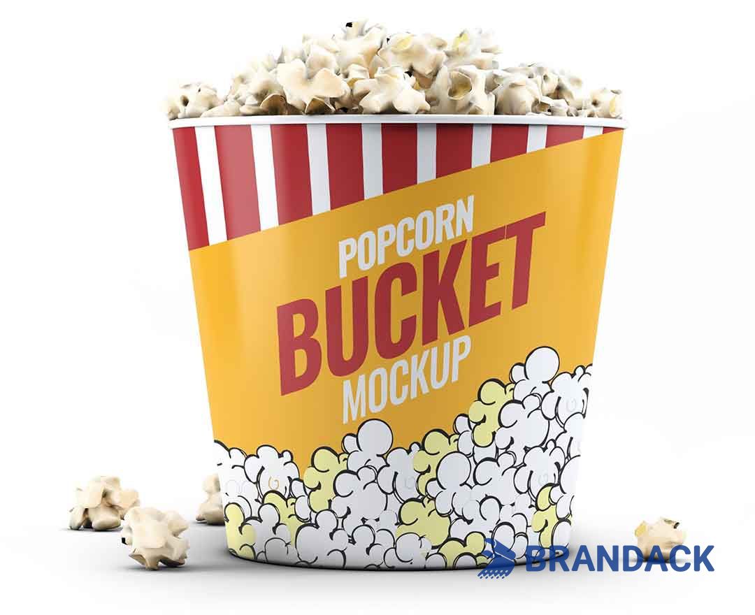 Custom Brand Printed Popcorn Buckets No Minimum with Design Service