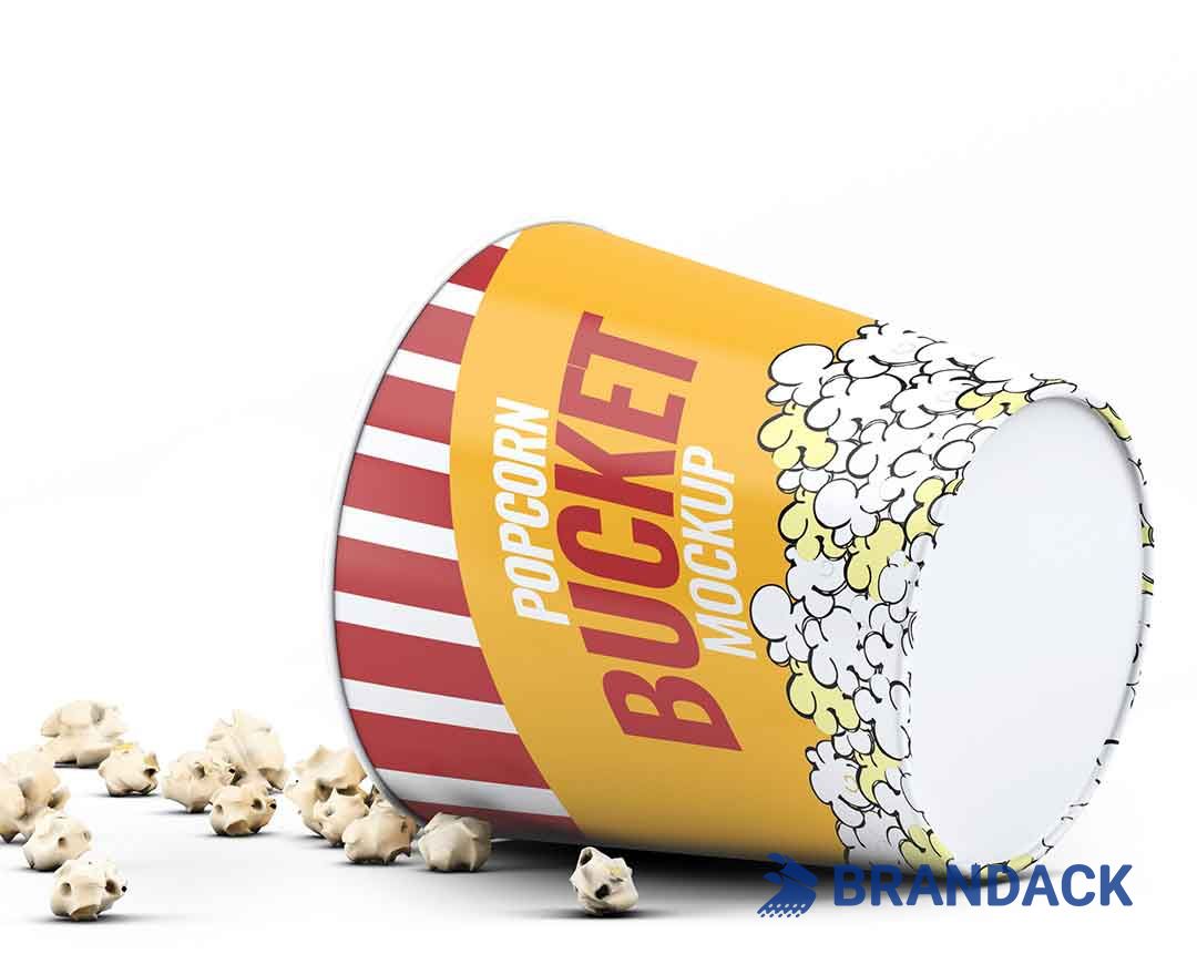 Custom Brand Printed Popcorn Buckets No Minimum with Design Service