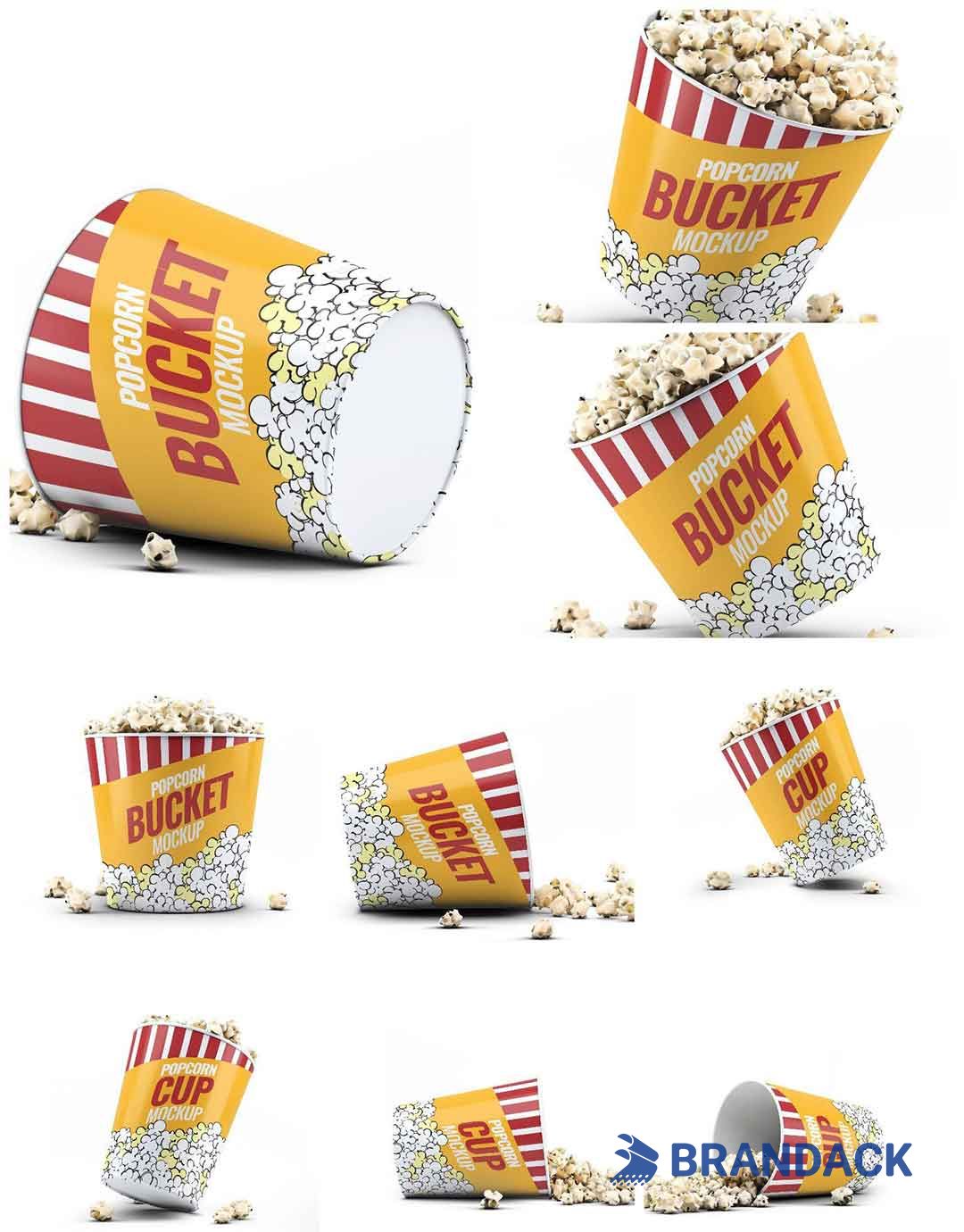 Custom Brand Printed Popcorn Buckets No Minimum with Design Service