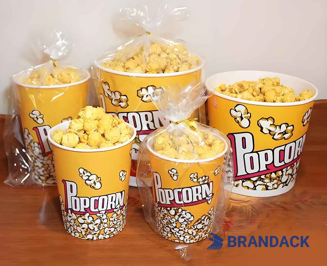 Personalized Popcorn Bucket Branded with Logo and Design Service