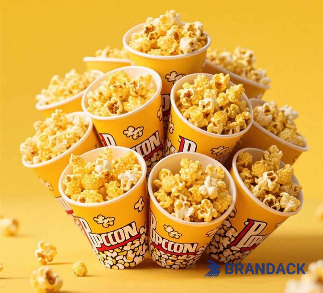 Personalized Popcorn Bucket Branded with Logo and Design Service