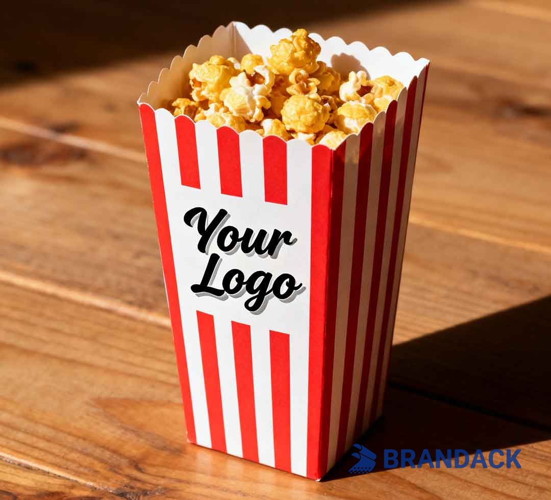 Branded Popcorn Boxes Wholesale Supplies Personalised with Your Logo