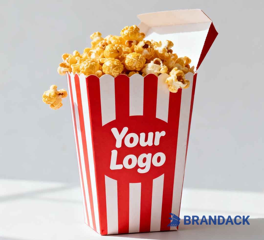 Branded Popcorn Boxes Wholesale Supplies Personalised with Your Logo