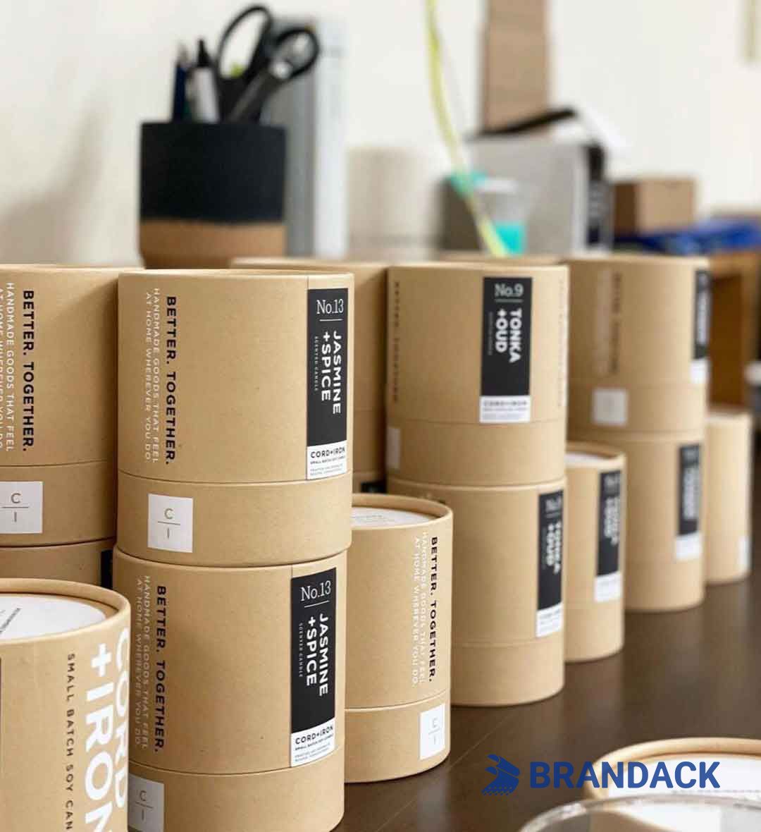 Kraft Paper Cylinder Tube Packaging for Shipping and Delivery