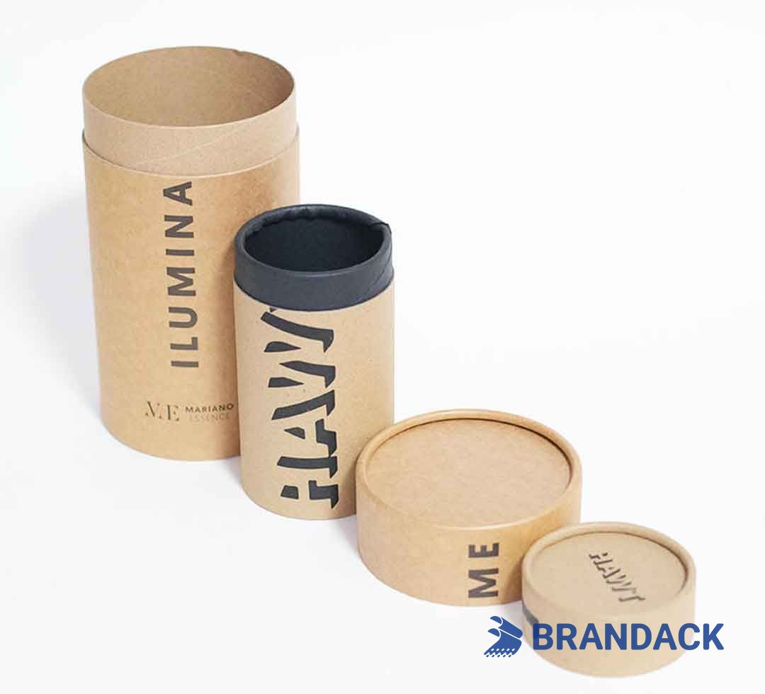 Kraft Paper Cylinder Tube Packaging for Shipping and Delivery