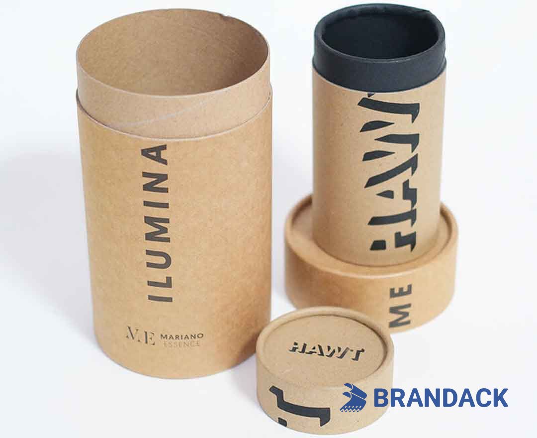 Kraft Paper Cylinder Tube Packaging for Shipping and Delivery