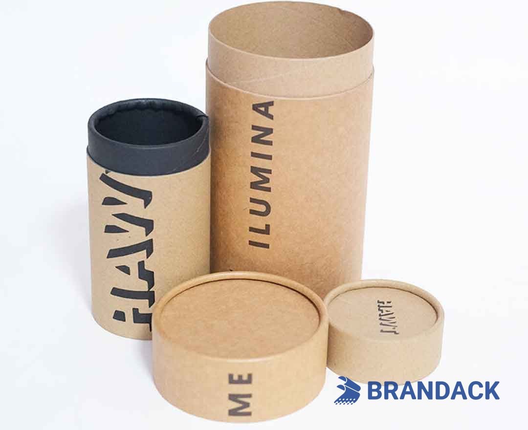 Kraft Paper Cylinder Tube Packaging for Shipping and Delivery