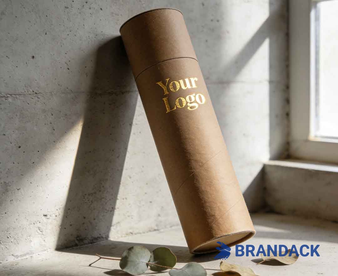 Kraft Paper Cylinder Tube Packaging for Shipping and Delivery