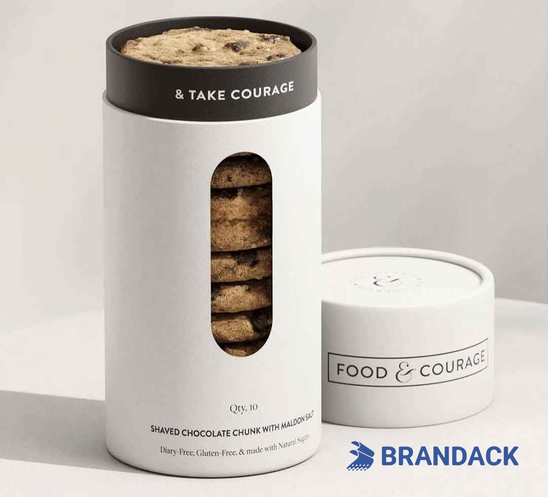 Cardboard Paper Tube Food Cylinder Packaging Tailored to Brand