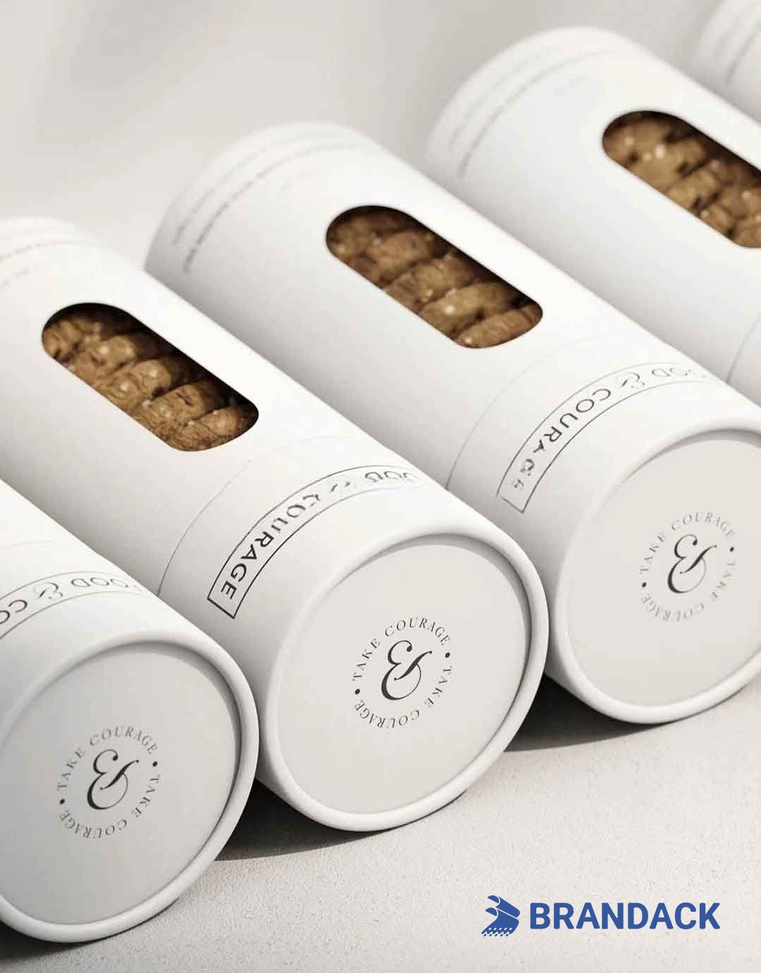 Cardboard Paper Tube Food Cylinder Packaging Tailored to Brand