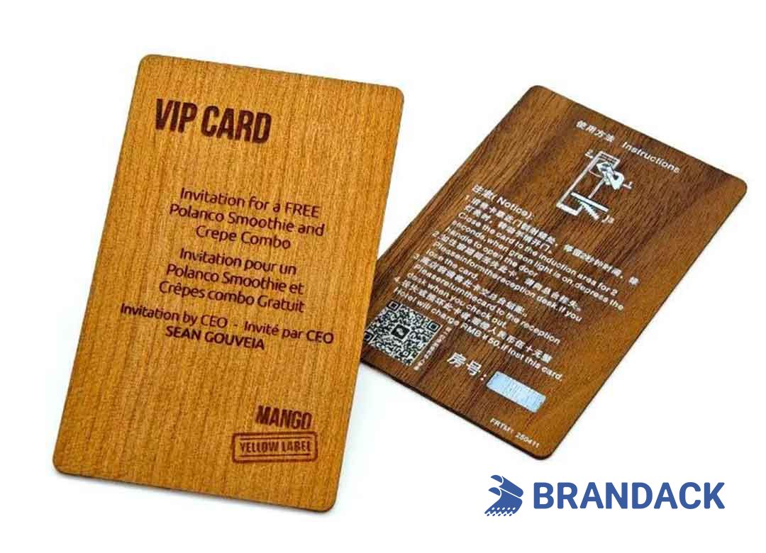Custom Wooden RFID Hotel Key Card Supplier
