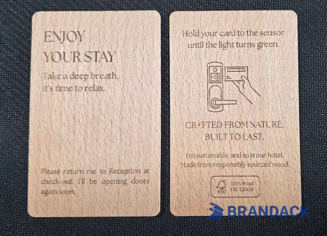 Custom Wooden RFID Hotel Key Card Supplier
