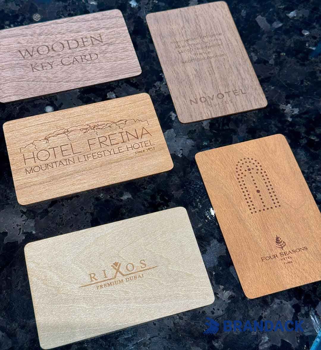 Dubai Hotel Wood RFID Key Card Custom Manufacturers