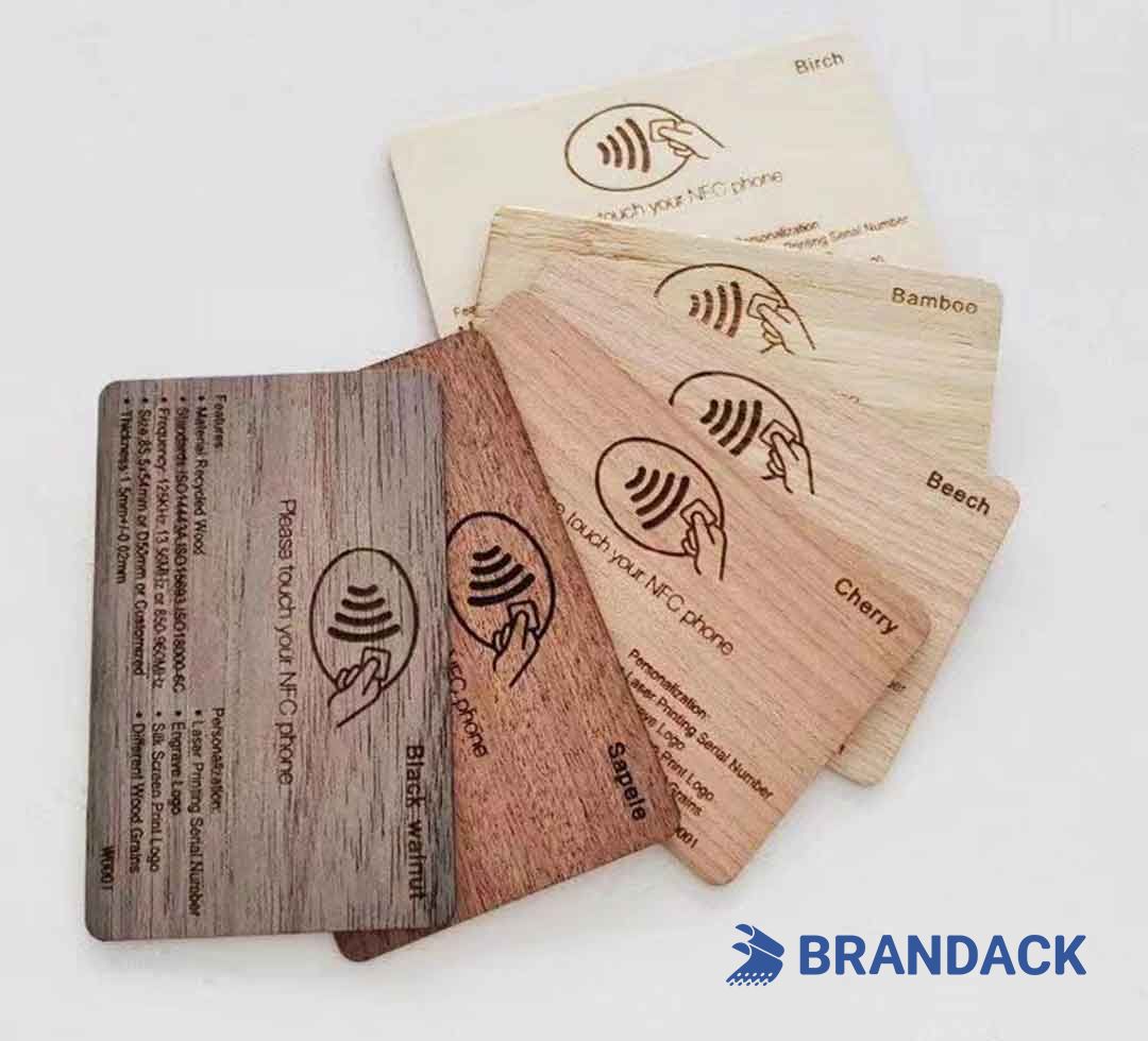 Hotel Wooden NFC Chip Tag Card Key Tailored to Brand