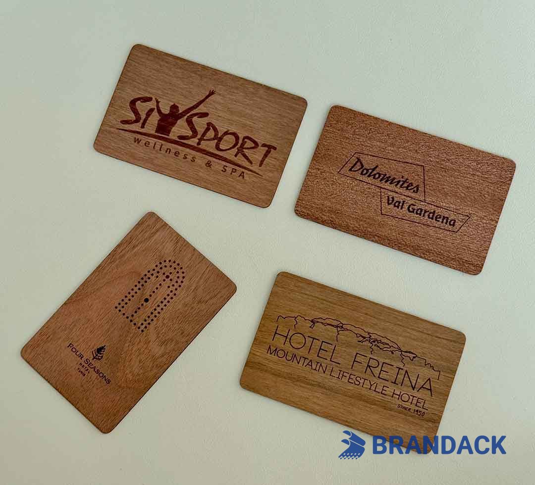 Hotel Wooden NFC Chip Tag Card Key Tailored to Brand