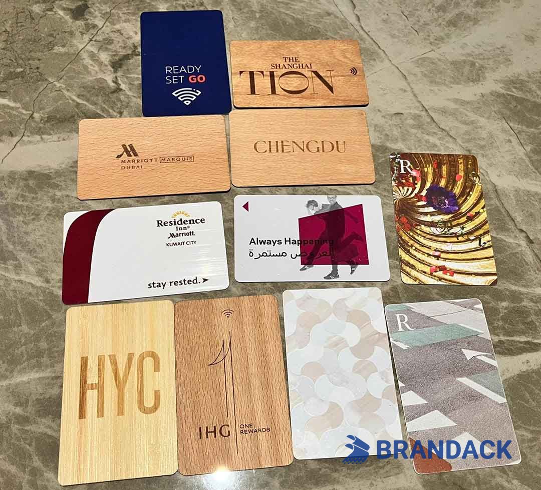 Hotel Wooden NFC Chip Tag Card Key Tailored to Brand