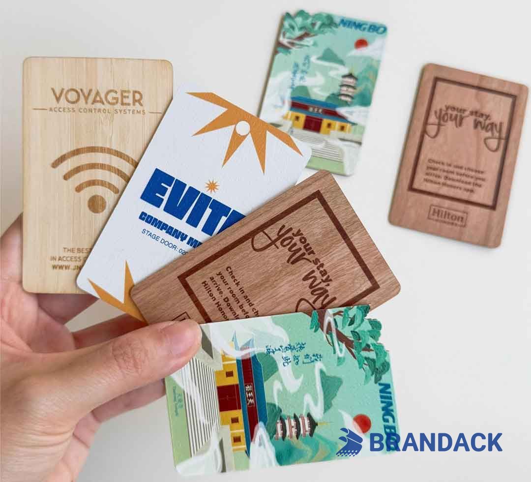 Custom Wooden RFID Hotel Key Cards for Memorable Advertising