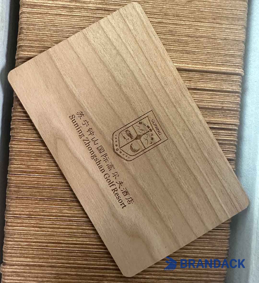 Custom Wooden RFID Hotel Key Cards for Memorable Advertising