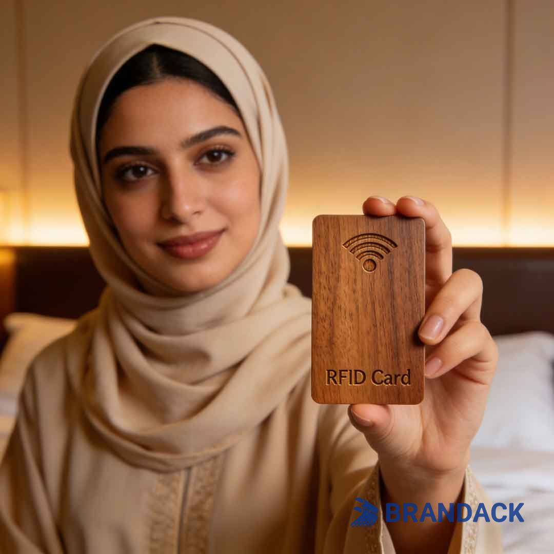 Wood RFID Key Card Design and Lasor Engraving for Middle East Hotels