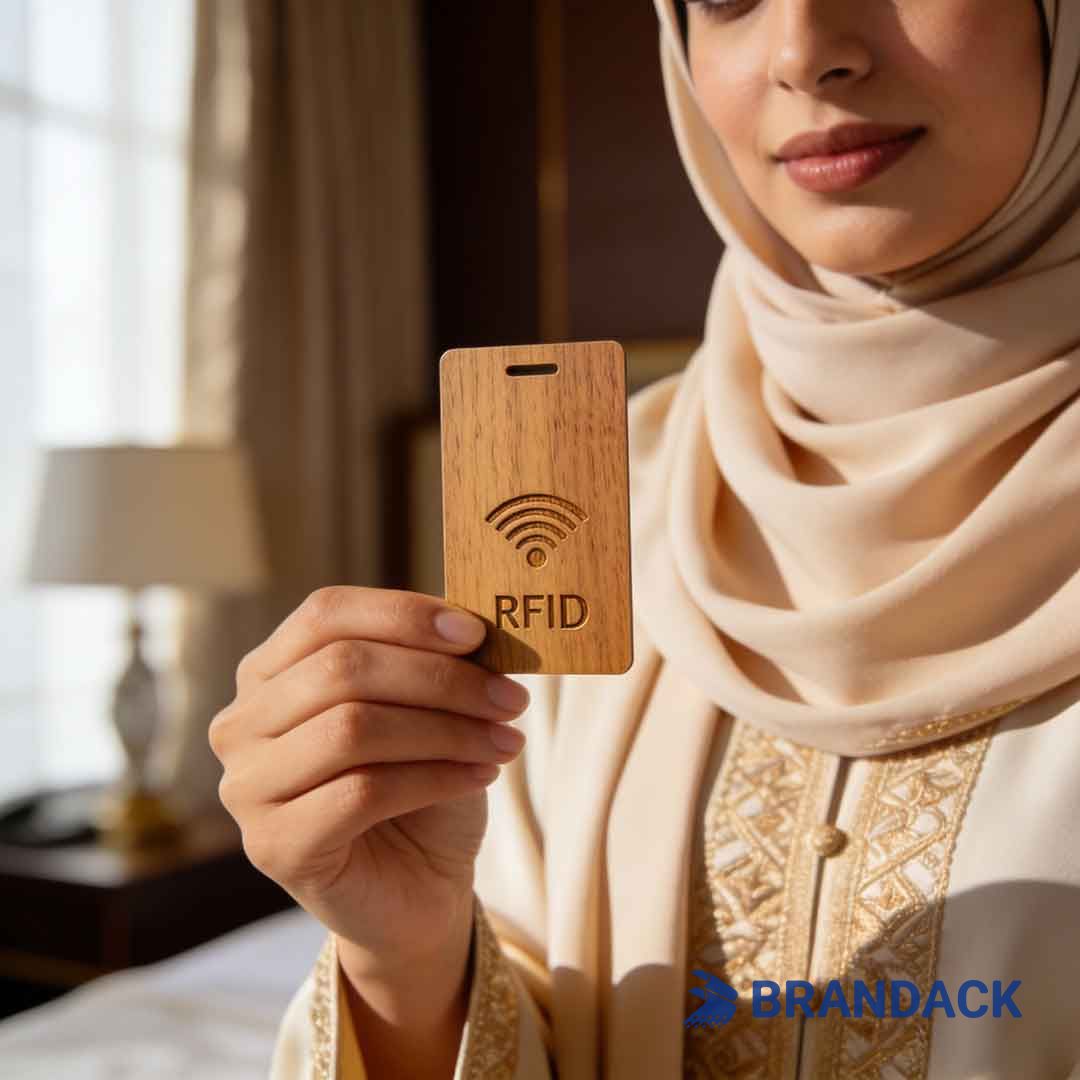 Wood RFID Key Card Design and Lasor Engraving for Middle East Hotels