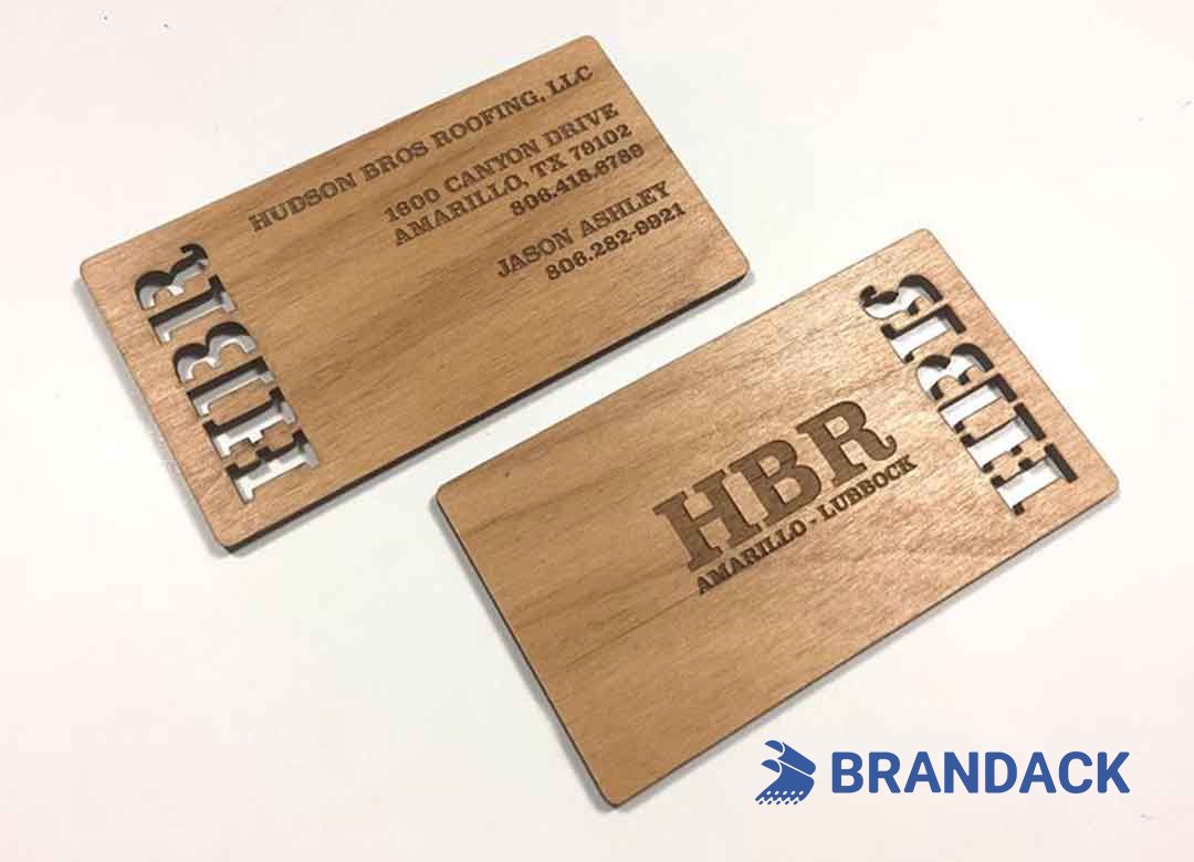 Custom Luxury Wood Grain Carving Business Cards
