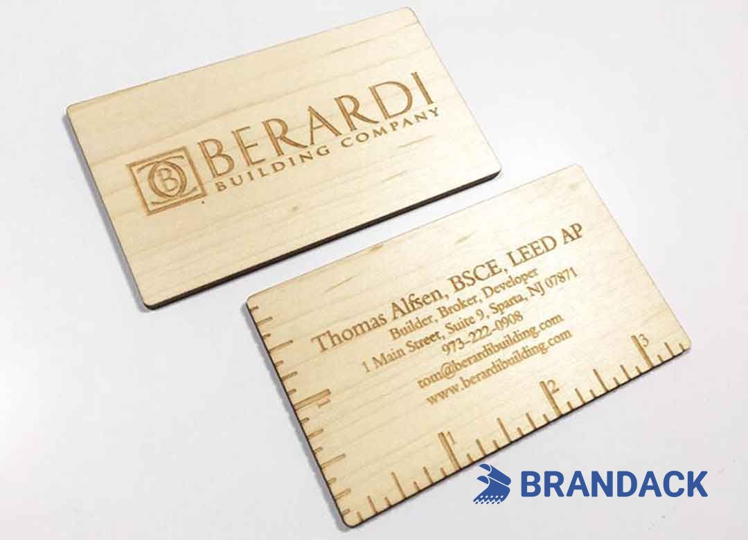 Custom Luxury Wood Grain Carving Business Cards