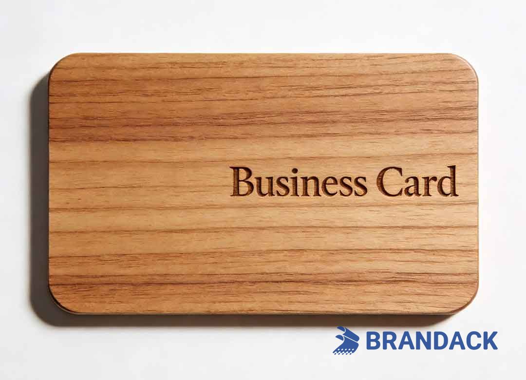 Custom Luxury Wood Grain Carving Business Cards