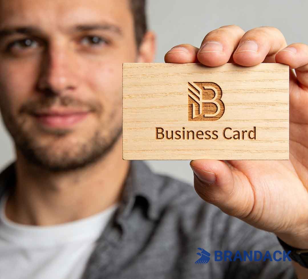 Custom Luxury Wood Grain Carving Business Cards