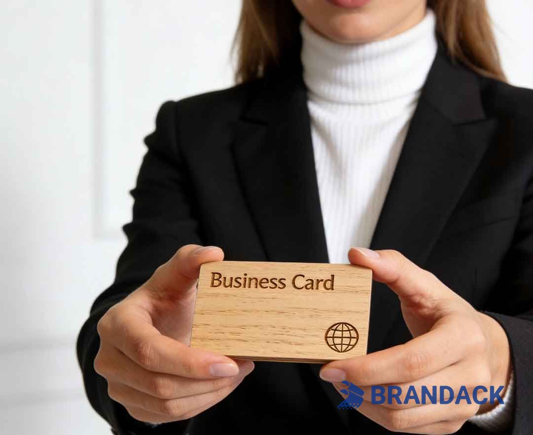 Custom Luxury Wood Grain Carving Business Cards