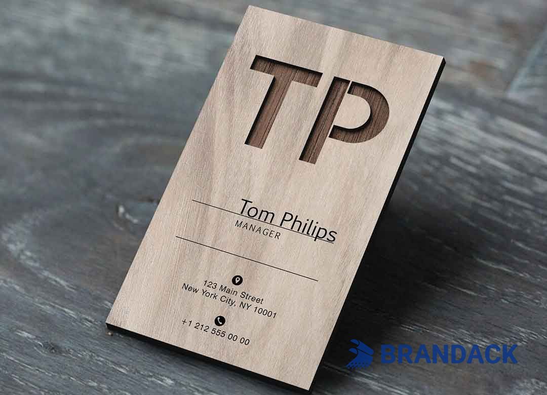 Laser Cut Wooden Name Business Cards - Wood Visiting Card Design