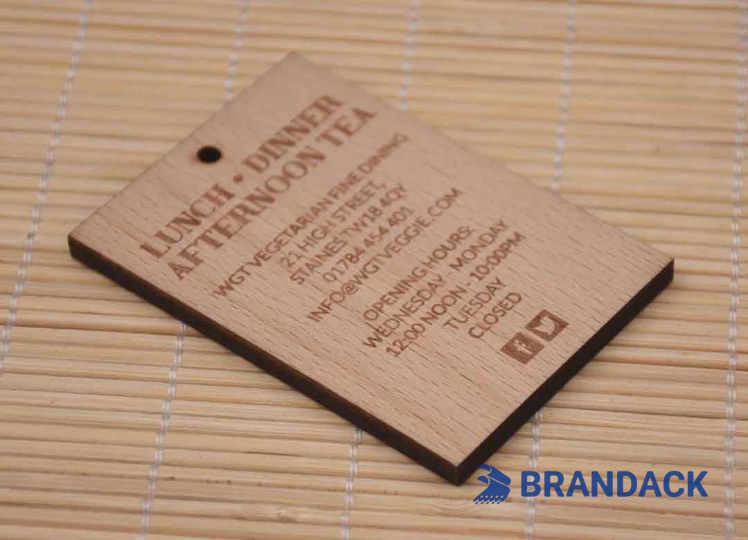 Laser Cut Wooden Name Business Cards - Wood Visiting Card Design