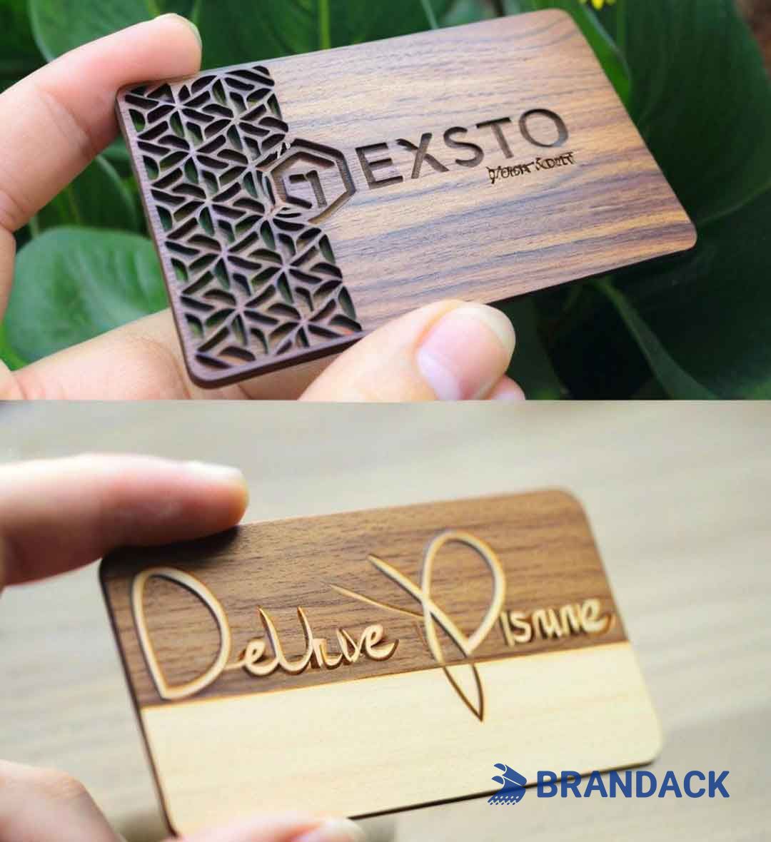 Laser Cut Wooden Name Business Cards - Wood Visiting Card Design