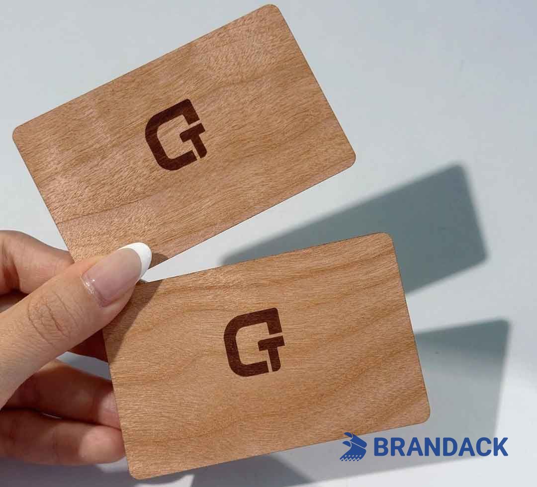 Custom Thin Wood Carving Business Cards with Design Service