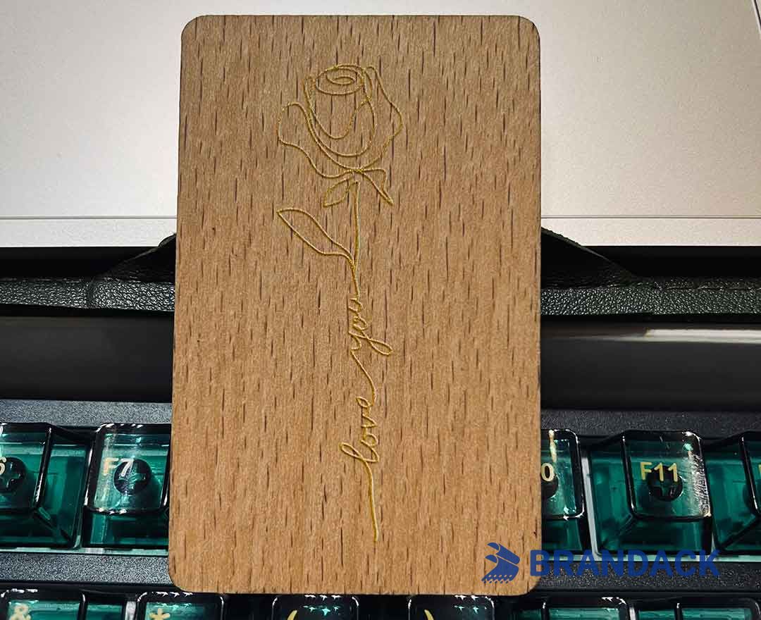 Custom Thin Wood Carving Business Cards with Design Service