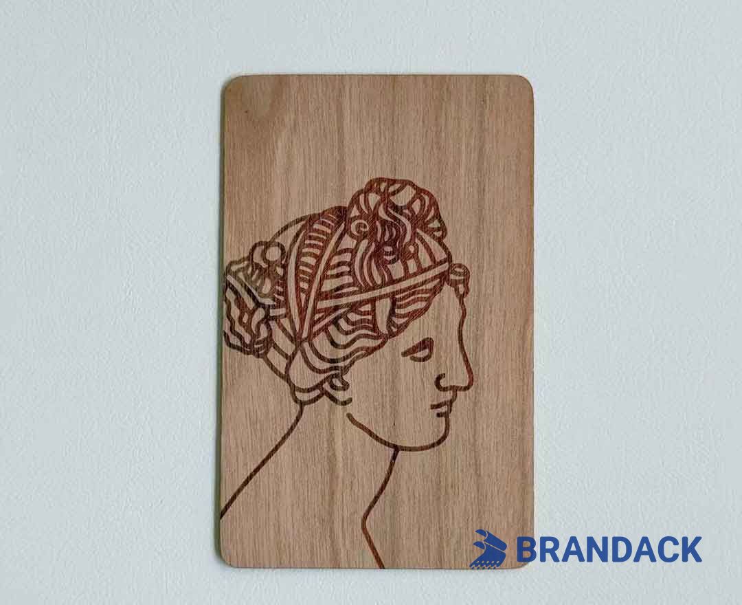 Custom Thin Wood Carving Business Cards with Design Service