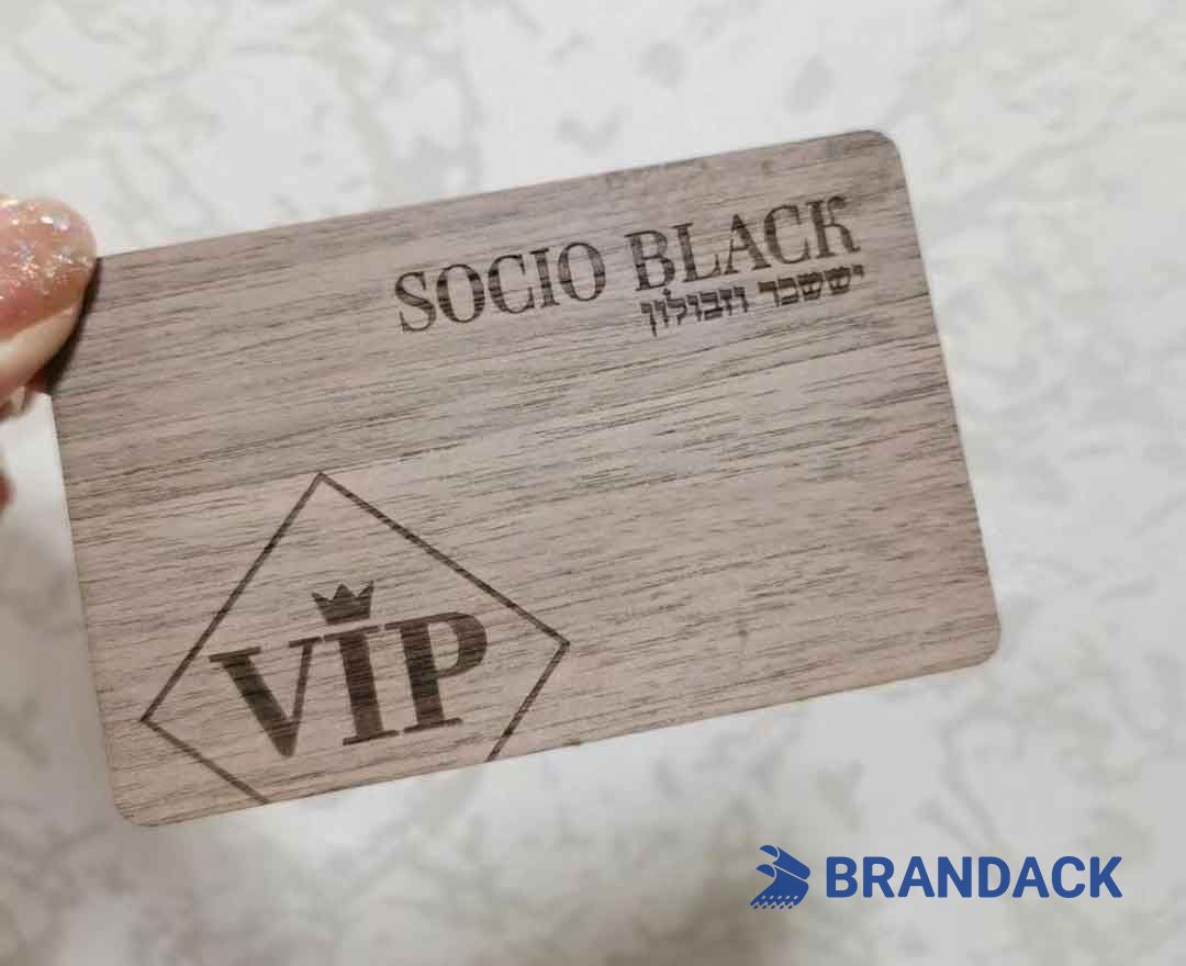 Custom Thin Wood Carving Business Cards with Design Service