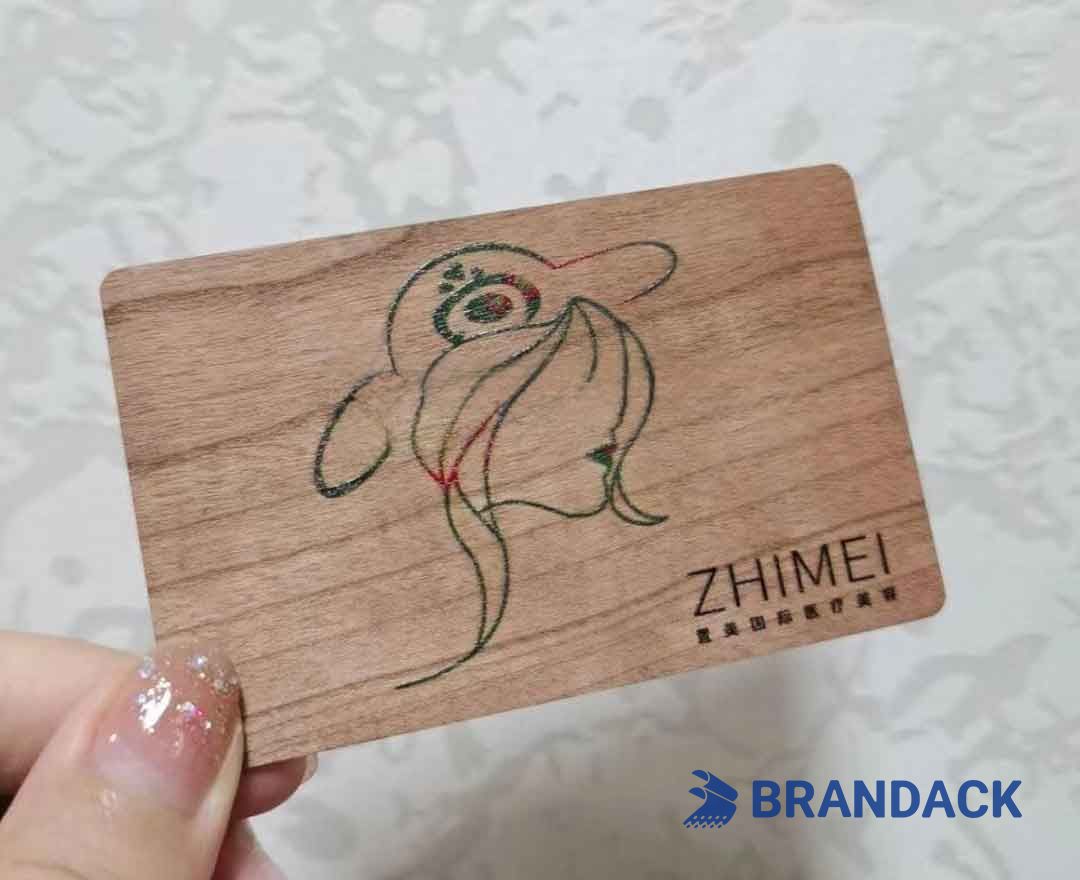 Custom Thin Wood Carving Business Cards with Design Service