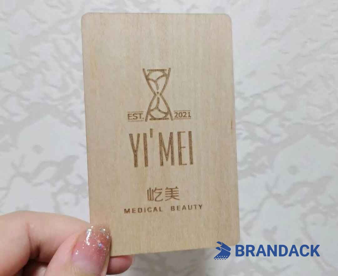 Custom Thin Wood Carving Business Cards with Design Service