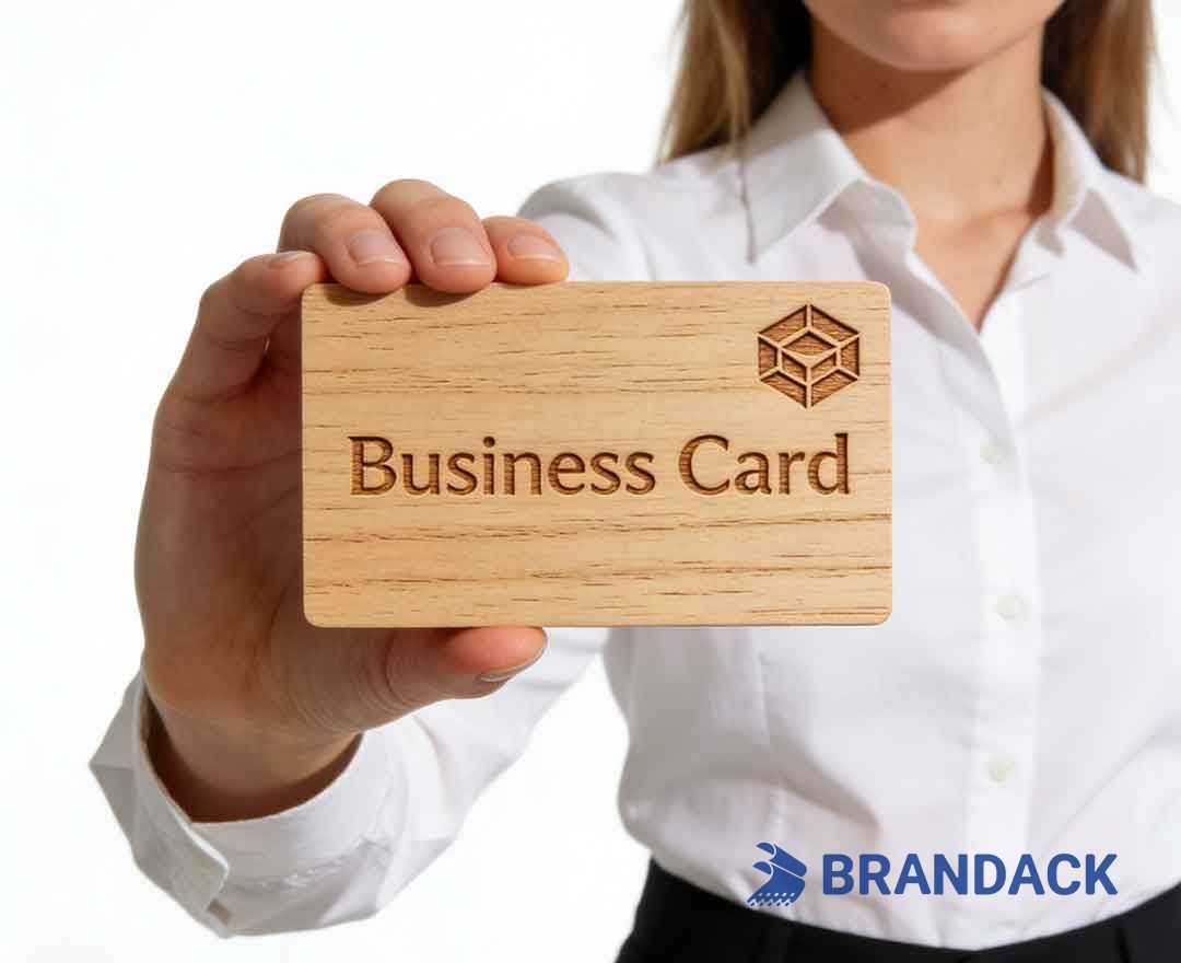 Custom Thin Wood Carving Business Cards with Design Service