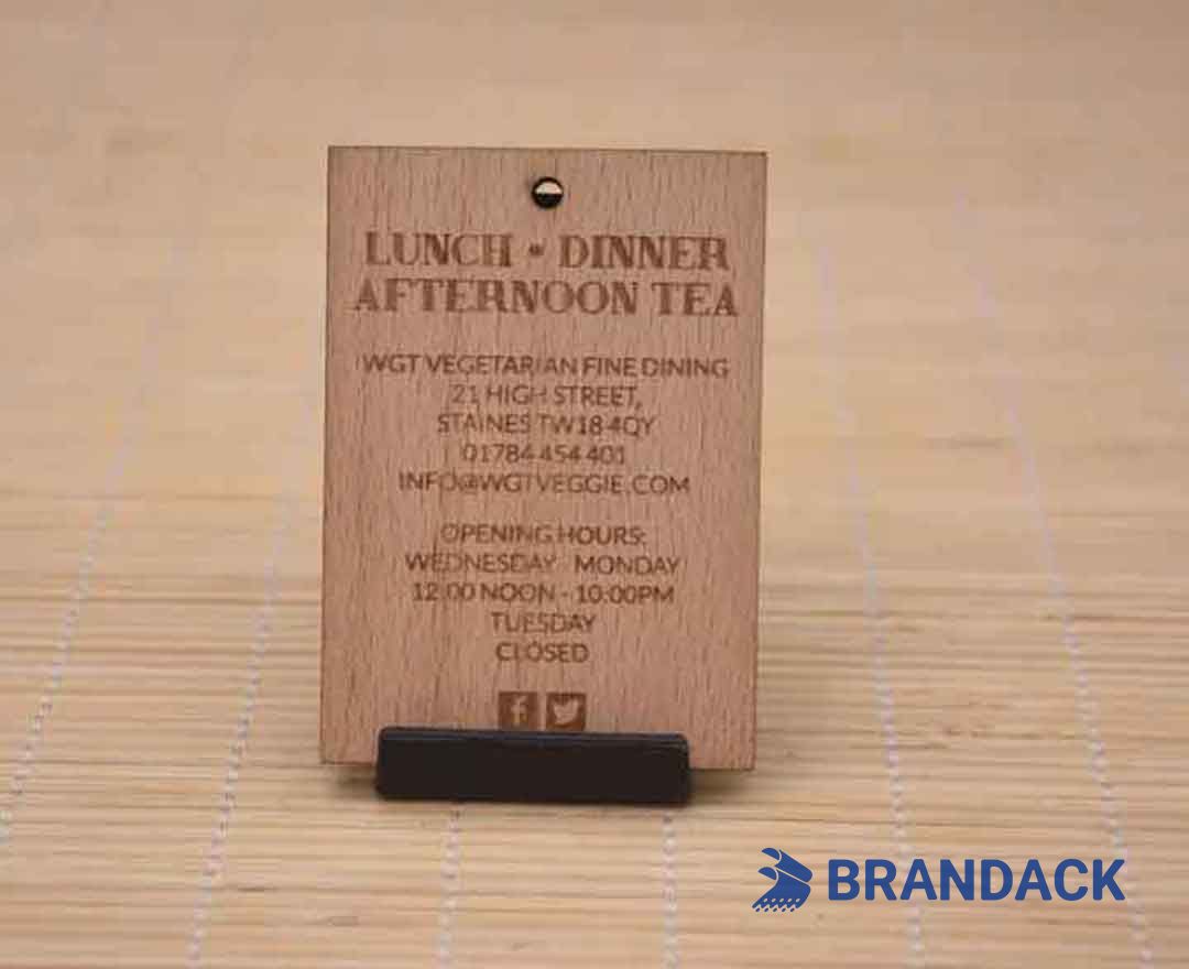 Custom Wood Business Cards Laser Engraved