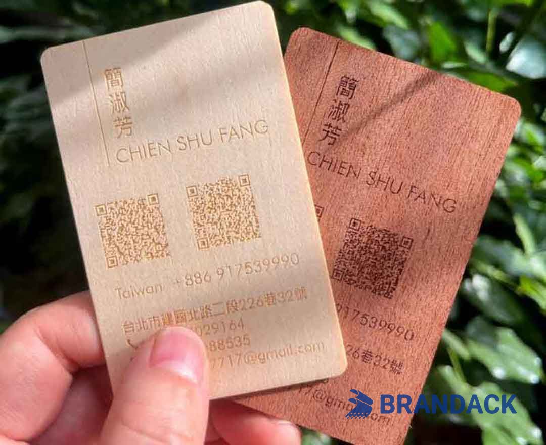 Custom Wood Business Cards Laser Engraved