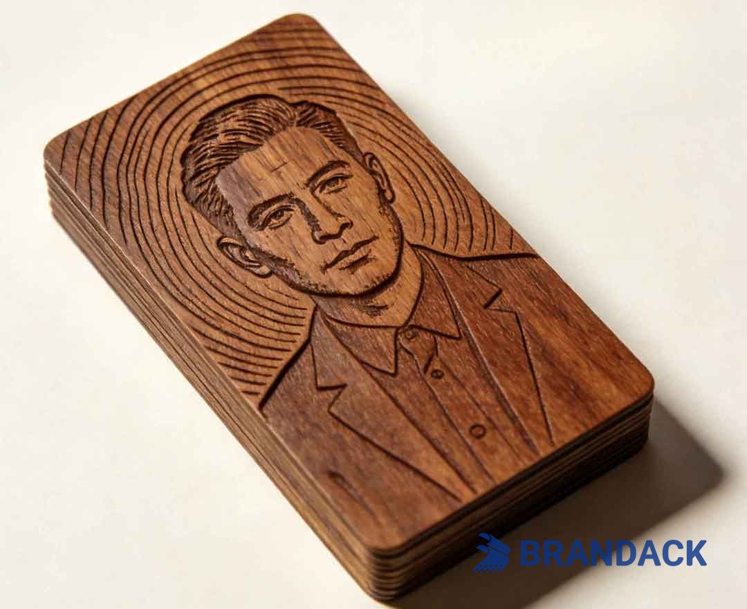 Custom Wood Business Cards Laser Engraved