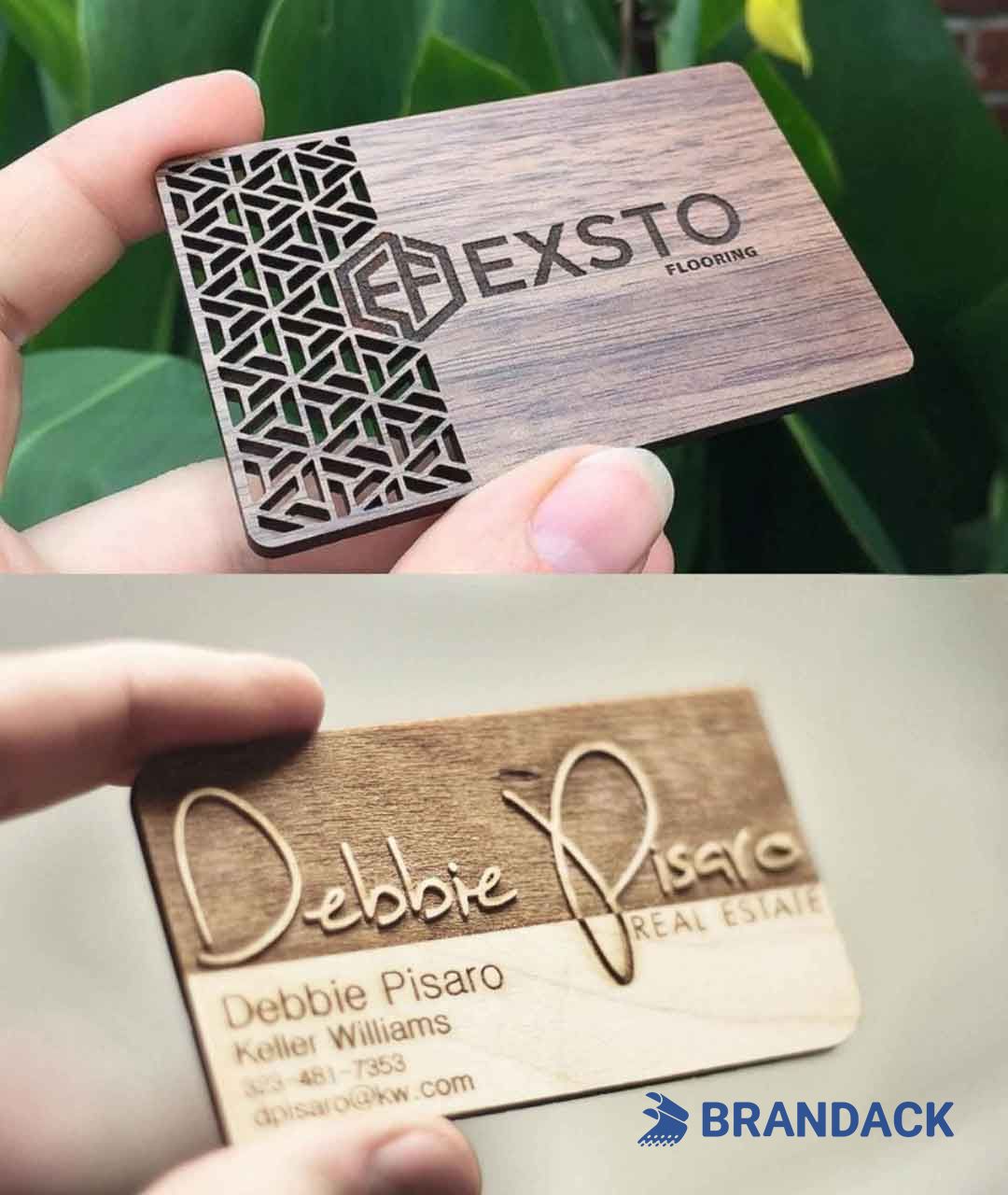 Custom Wood Business Cards Laser Engraved