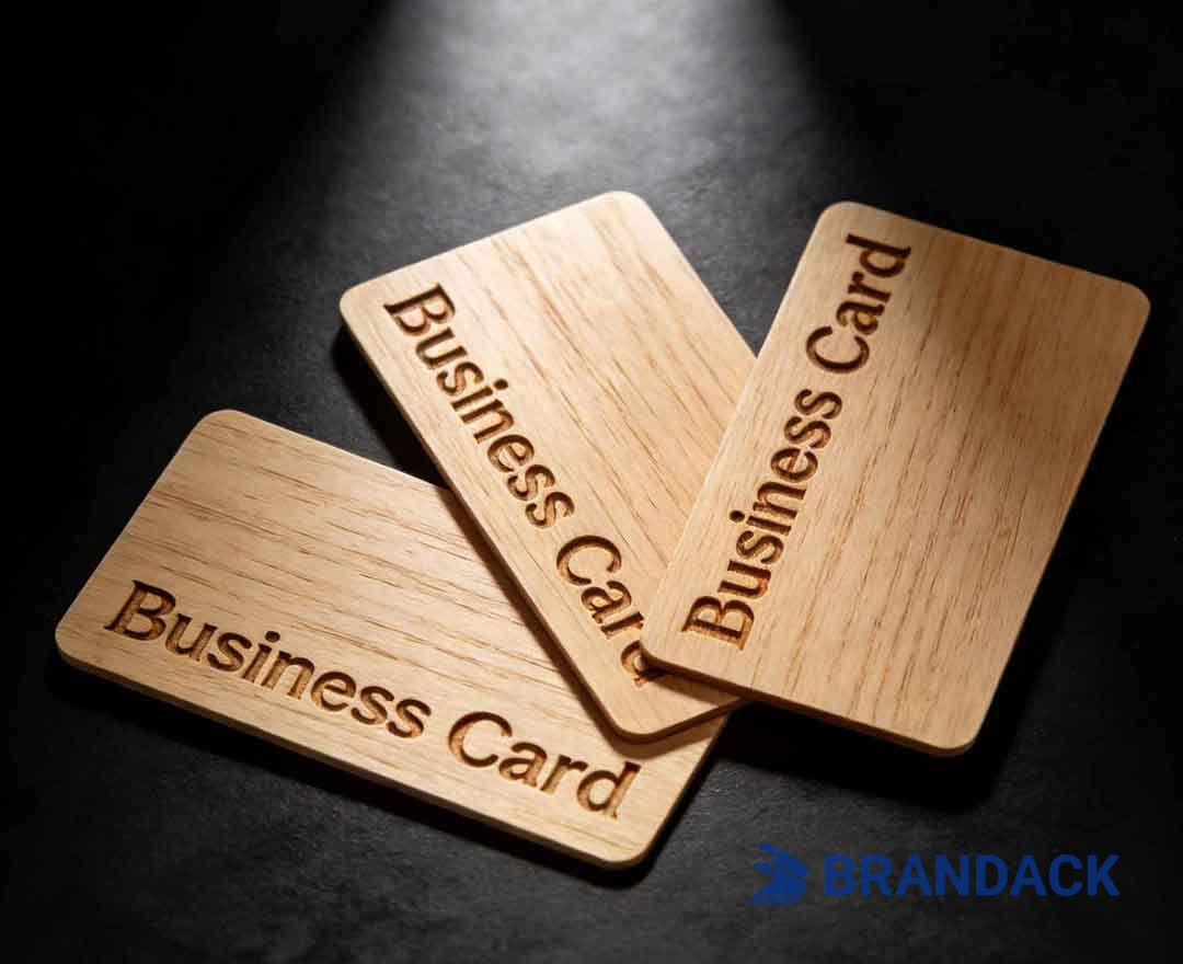 Custom Wood Business Cards Laser Engraved