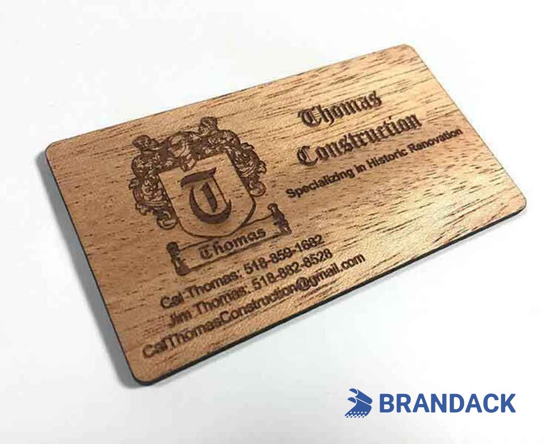 Custom Wooden Business Name Cards - Wood Visiting Card Design