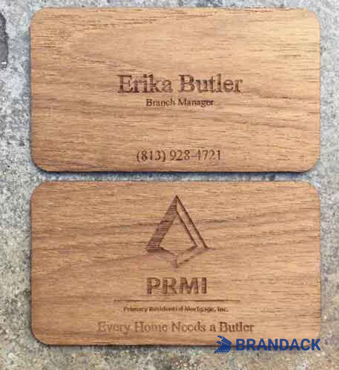 Custom Wooden Business Name Cards - Wood Visiting Card Design
